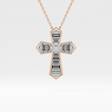 1.5 TCW Emerald Lab Grown Diamond Bezel Necklace