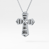 1.5 TCW Emerald Lab Grown Diamond Bezel Necklace