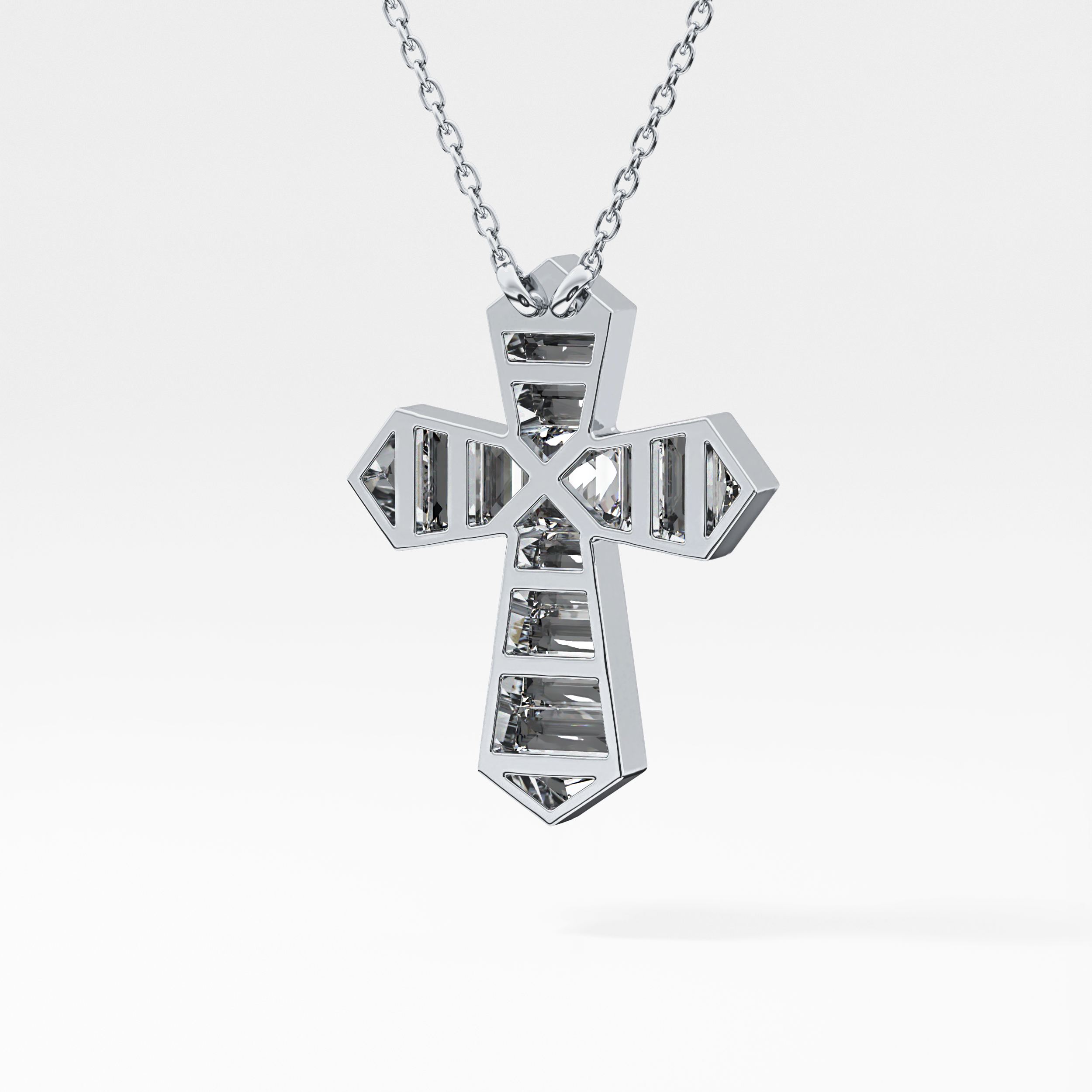 1.5 TCW Emerald Lab Grown Diamond Bezel Necklace