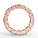 Shared Prong Setting Wedding Band Featuring 1.53 TCW Emerald Moissanite 7