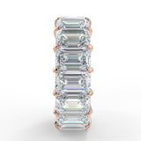 Shared Prong Setting Wedding Band Featuring 1.53 TCW Emerald Moissanite 8