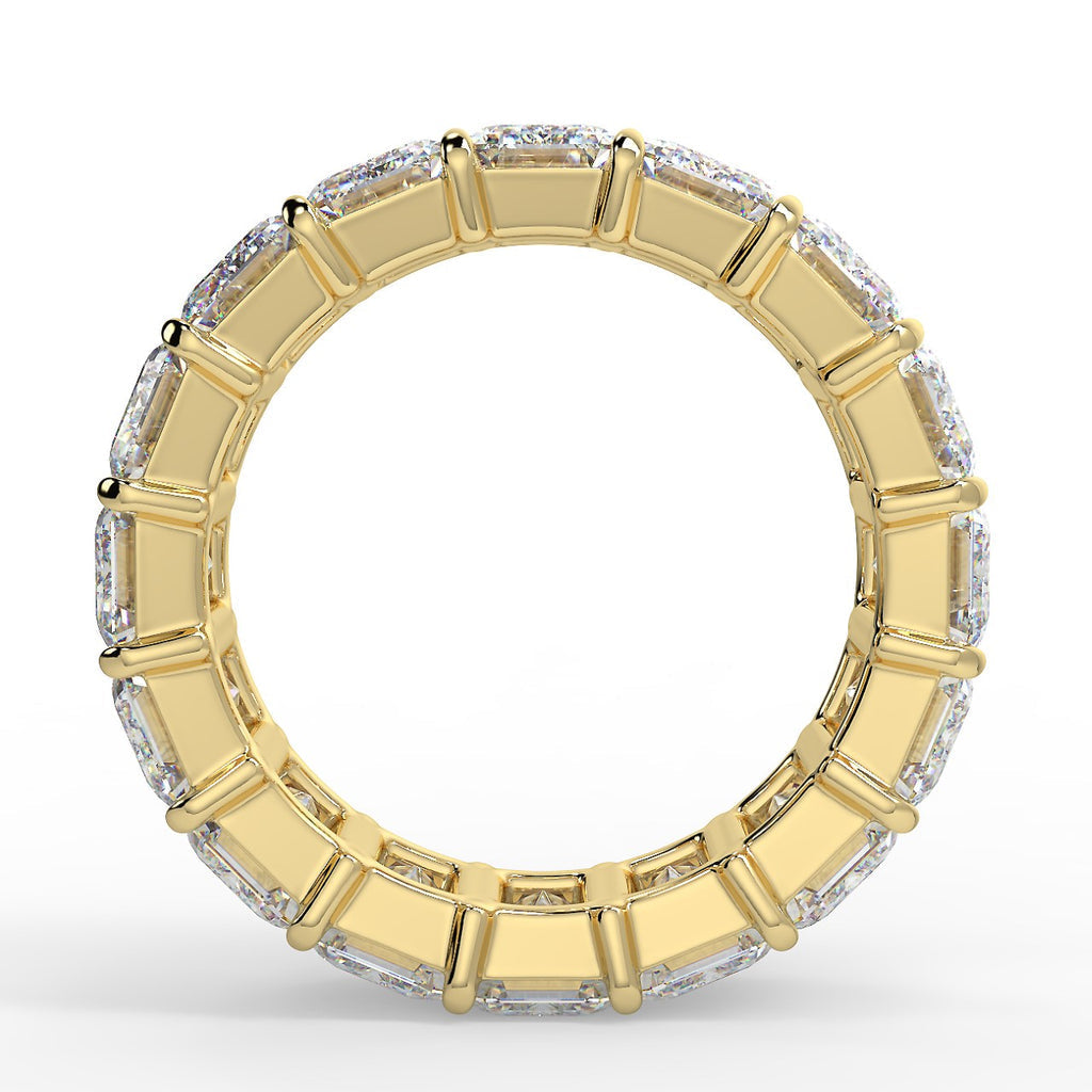 Shared Prong Setting Wedding Band Featuring 1.53 TCW Emerald Moissanite 5