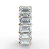 Shared Prong Setting Wedding Band Featuring 1.53 TCW Emerald Moissanite 9