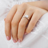 Round Solitaire Lab Grown Diamond Engagement Ring
