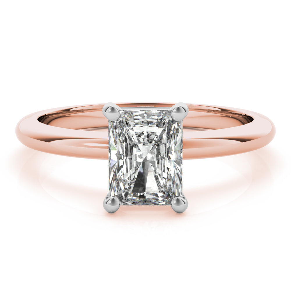 2 CT Radiant Shaped Moissanite Engagement Ring In Solitaire Design 4