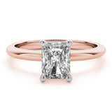 2 CT Radiant Shaped Moissanite Engagement Ring In Solitaire Design 6