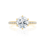 Round Pave Lab Grown Diamond Engagement Ring