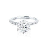 Round Pave Lab Grown Diamond Engagement Ring