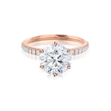 Round Pave Lab Grown Diamond Engagement Ring