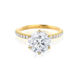 Round Pave Lab Grown Diamond Engagement Ring