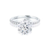Round Pave Lab Grown Diamond Engagement Ring