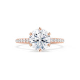 Round Pave Lab Grown Diamond Engagement Ring