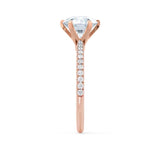Round Pave Lab Grown Diamond Engagement Ring