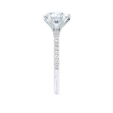 Round Pave Lab Grown Diamond Engagement Ring