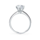Round Pave Lab Grown Diamond Engagement Ring