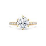 Round Pave Lab Grown Diamond Engagement Ring