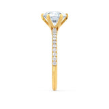 Round Pave Lab Grown Diamond Engagement Ring