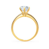 Round Pave Lab Grown Diamond Engagement Ring