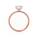 Radiant Hidden Halo & Pave Lab Grown Diamond Engagement Ring