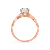 Oval Twisted Pave Lab Grown Diamond Engagement Ring