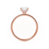 Elongated Cushion Hidden Halo & Pave Lab Grown Diamond Engagement Ring