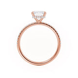 Emerald Hidden Halo & Pave Lab Grown Diamond Engagement Ring