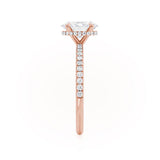 Oval Hidden Halo & Pave Lab Grown Diamond Engagement Ring
