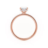 Oval Hidden Halo & Pave Lab Grown Diamond Engagement Ring