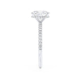 Elongated Cushion Pave Lab Grown Diamond Engagement Ring
