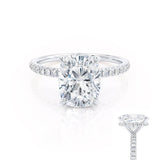 Elongated Cushion Pave Lab Grown Diamond Engagement Ring