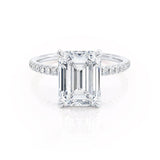 Emerald Pave Lab Grown Diamond Engagement Ring