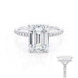 Emerald Pave Lab Grown Diamond Engagement Ring