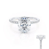 Oval Pave Lab Grown Diamond Engagement Ring
