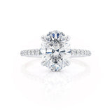 Oval Pave Lab Grown Diamond Engagement Ring
