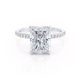 Radiant Pave Lab Grown Diamond Engagement Ring