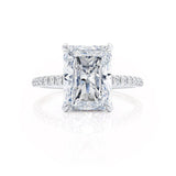 Radiant Pave Lab Grown Diamond Engagement Ring