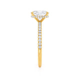 Elongated Cushion Pave Lab Grown Diamond Engagement Ring