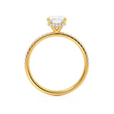 Elongated Cushion Pave Lab Grown Diamond Engagement Ring