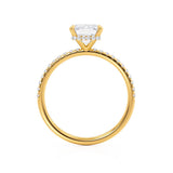 Emerald Hidden Halo & Pave Lab Grown Diamond Engagement Ring