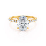 Oval Pave Lab Grown Diamond Engagement Ring