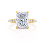 Radiant Pave Lab Grown Diamond Engagement Ring