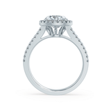 Round Halo, Pave & Split Shank  Lab Grown Diamond Engagement Ring