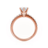 Round Pave Lab Grown Diamond Engagement Ring
