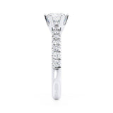 Round Pave Lab Grown Diamond Engagement Ring
