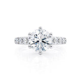 Round Pave Lab Grown Diamond Engagement Ring