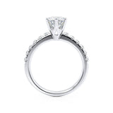 Round Pave Lab Grown Diamond Engagement Ring