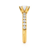 Round Pave Lab Grown Diamond Engagement Ring