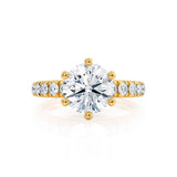 Round Pave Lab Grown Diamond Engagement Ring