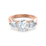 Round Three Stone Lab Grown Diamond Engagement Ring