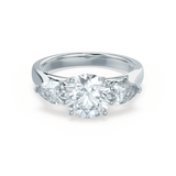 Round Three Stone Lab Grown Diamond Engagement Ring